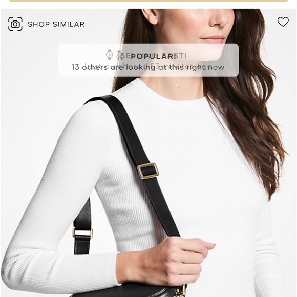 Michael Kors Black Leather Crossbody Bag - Picture 3 of 6